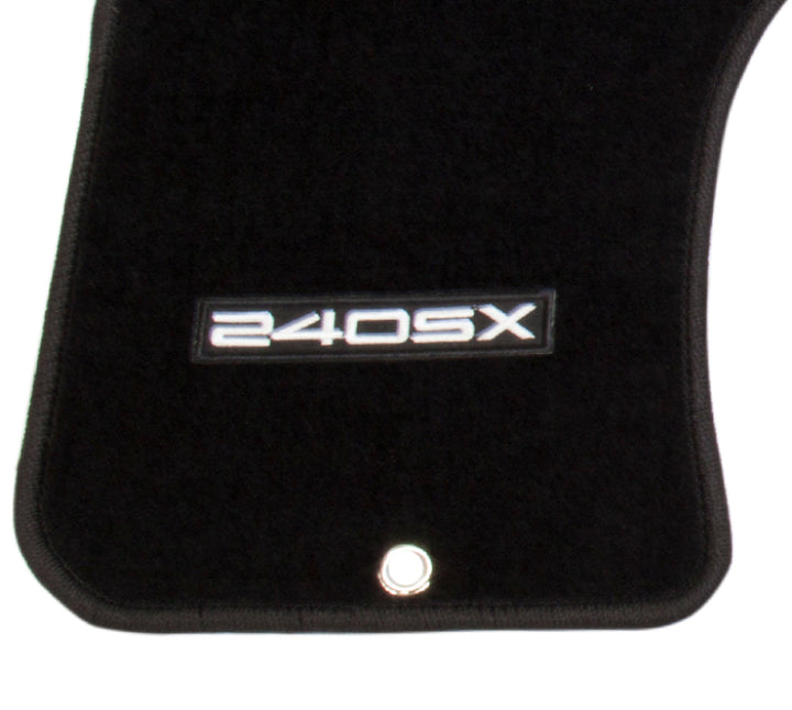 NRG Floor Mats - 89-98 Nissan 240SX (240SX Logo) - 2pc. - Bull Strap