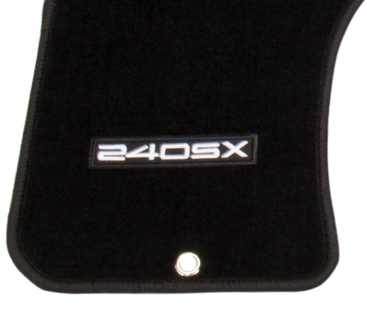 NRG Floor Mats - 89-98 Nissan 240SX (240SX Logo) - 2pc. - Bull Strap