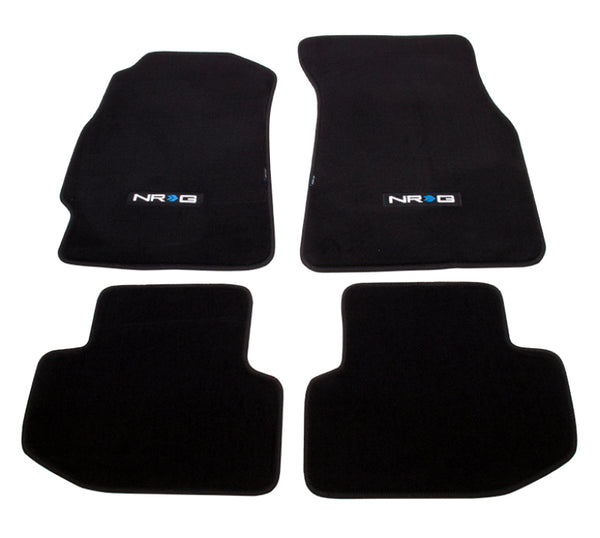 NRG Floor Mats - 94-01 Acura Integra (NRG Logo) - 4pc. - Bull Strap