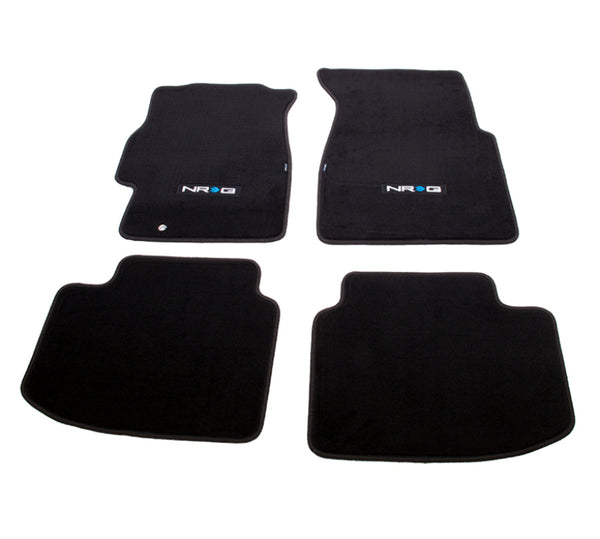 NRG Floor Mats - 96-00 Honda Civic 2DR & 3DR (EK9 Logo) - 4pc. - Bull Strap