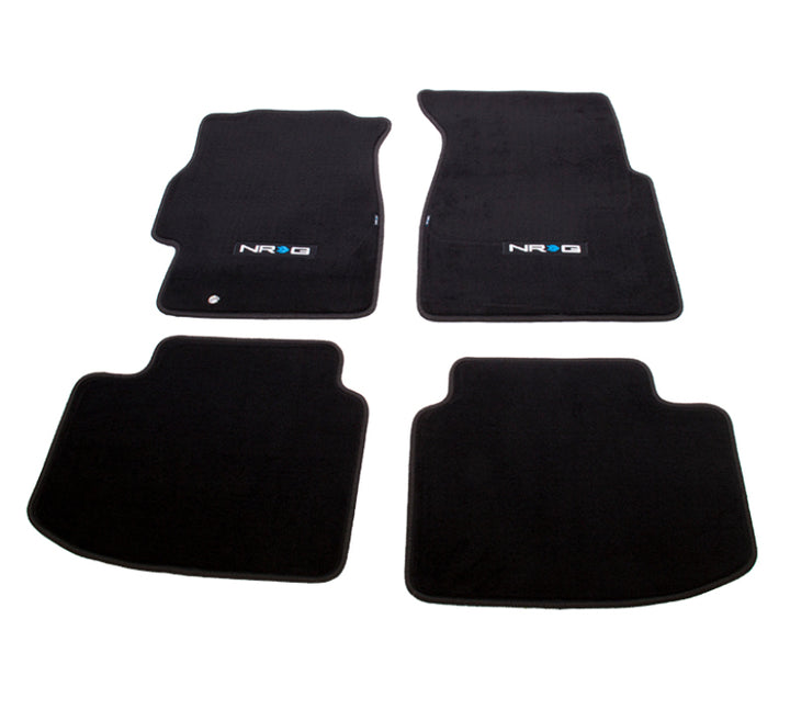 NRG Floor Mats - 96-00 Honda Civic 2DR & 3DR (EK9 Logo) - 4pc. - Bull Strap