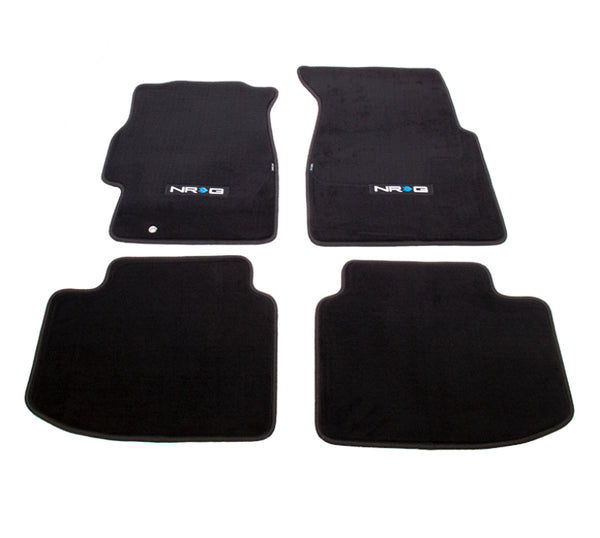 NRG Floor Mats - 96-00 Honda Civic 2DR &3DR (NRG Logo) - 4pc. - Bull Strap
