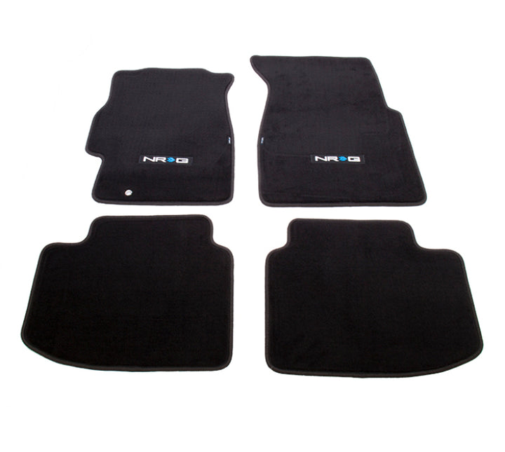 NRG Floor Mats - 96-00 Honda Civic 2DR &3DR (NRG Logo) - 4pc. - Bull Strap