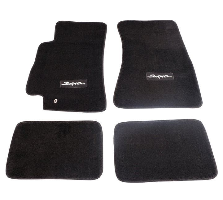 NRG Floor Mats - 96-02 Toyota Supra (Supra Logo) - 4pc. - Bull Strap