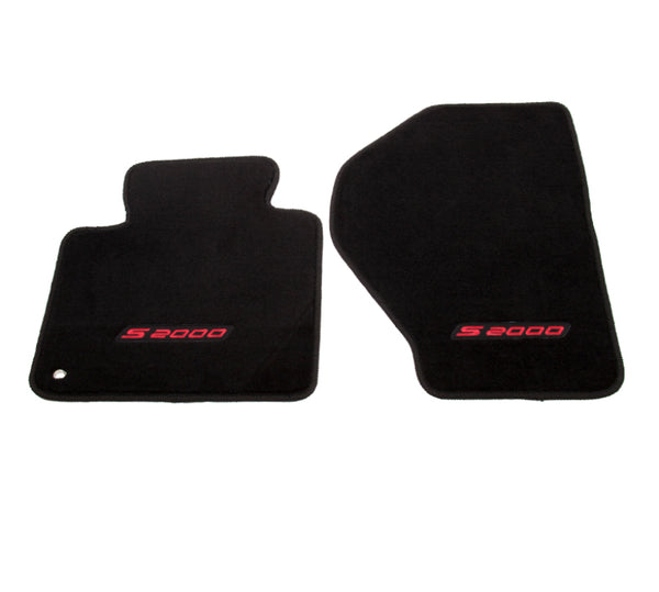 NRG Floor Mats - Honda S2000 (S2000 Logo) - 2pc. - Bull Strap