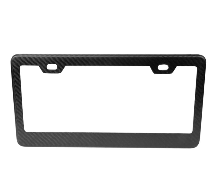 NRG License Plate Frame - Dry Carbon Fiber - Bull Strap