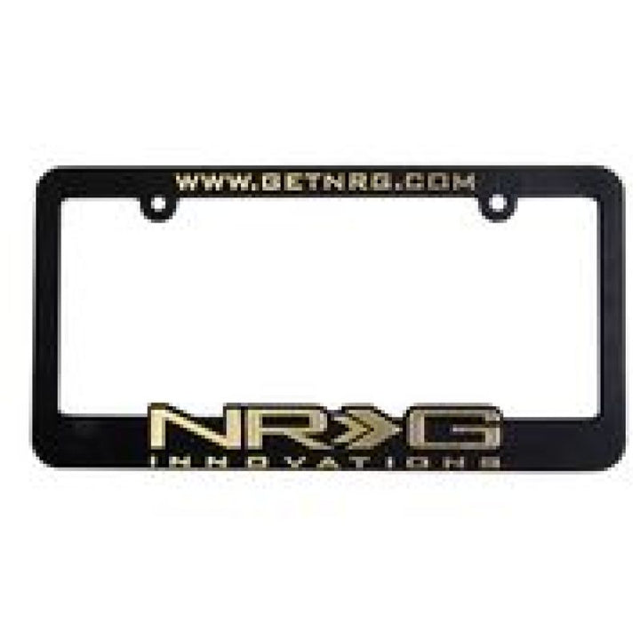 NRG License Plate Frame - Gold - Bull Strap