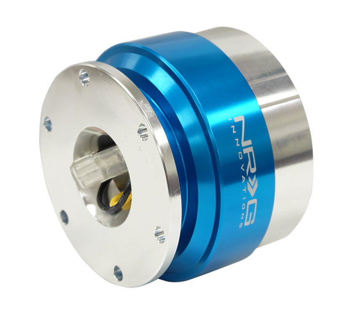 NRG Quick Release - Black Body/ Blue Chrome Ring - Bull Strap