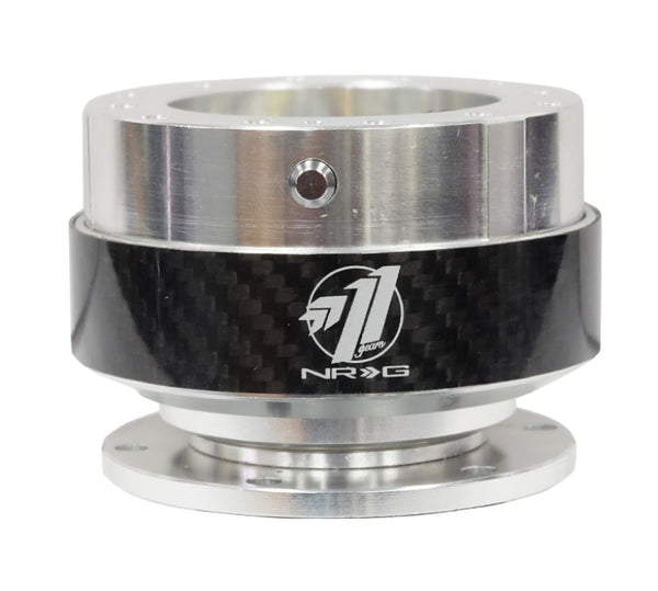 NRG Quick Release Gen 1.5 - Black Body / Carbon Fiber Ring - Bull Strap