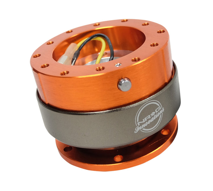 NRG Quick Release Gen 2.0 - Orange Body / Titanium Chrome Ring - Bull Strap