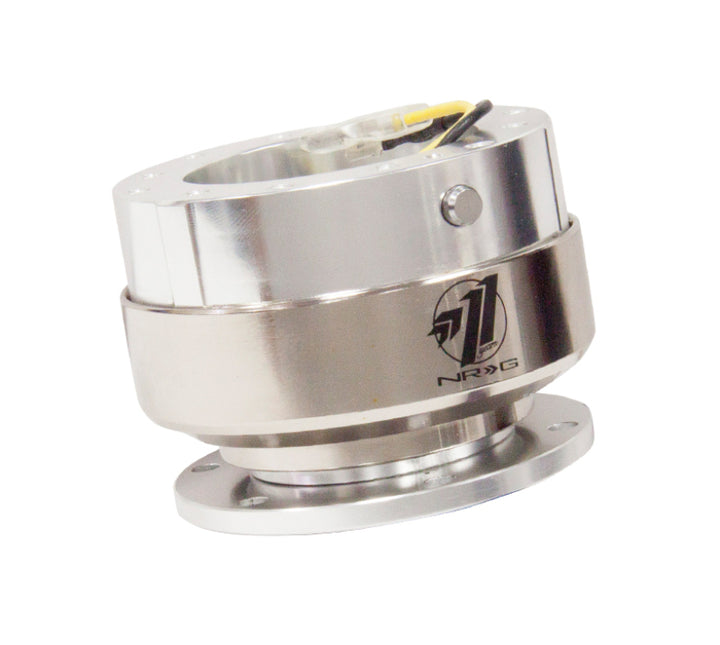 NRG Quick Release Gen 2.0 - Silver Shiny Body / Brushed Silver Ring - Bull Strap