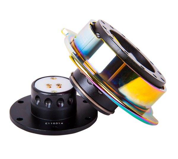 NRG Quick Release Gen 2.5 - Black Body / Neochrome Ring - Bull Strap