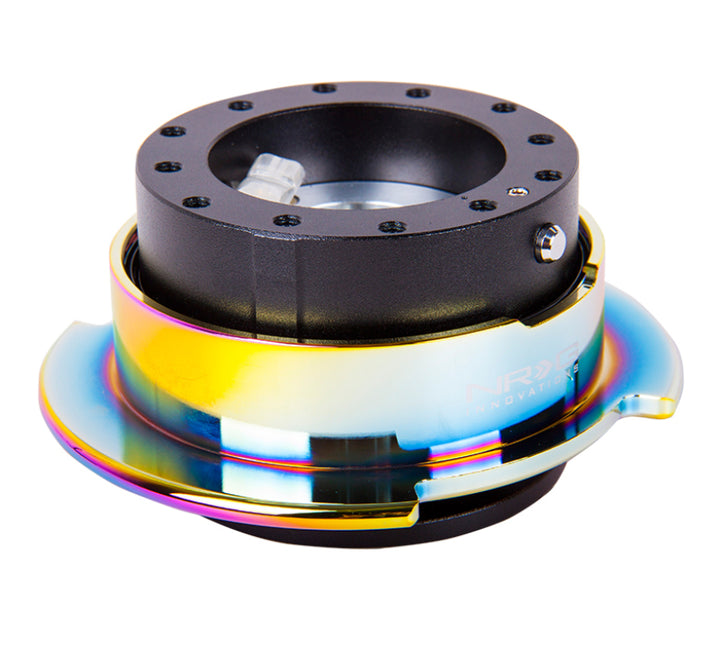 NRG Quick Release Gen 2.5 - Black Body / Neochrome Ring - Bull Strap