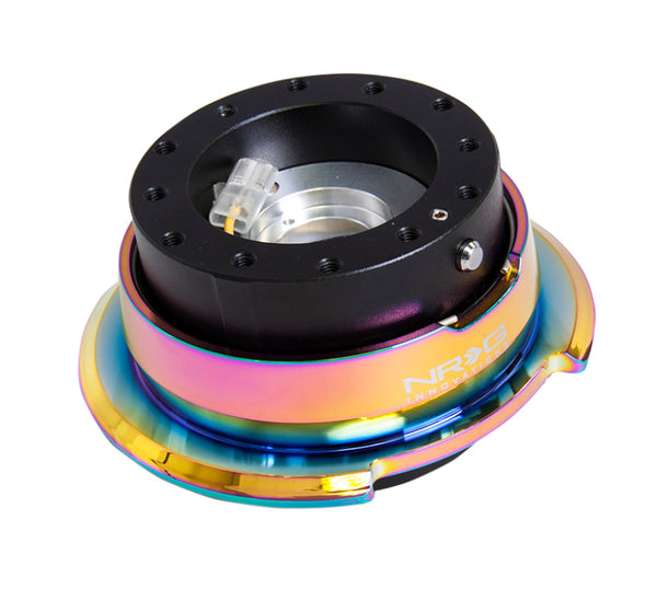 NRG Quick Release Gen 2.8 - Black Body / Neochrome Ring - Bull Strap