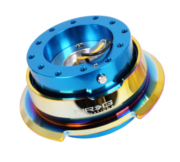 NRG Quick Release Gen 2.8 - Blue Body / Neochrome Ring - Bull Strap