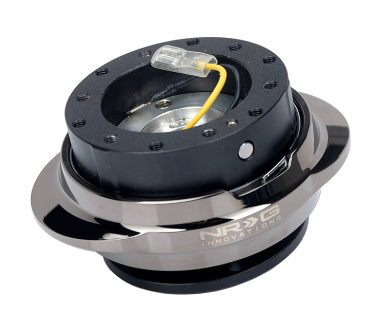 NRG Quick Release Kit - Black Body/ Black Chrome Oval Ring - Bull Strap