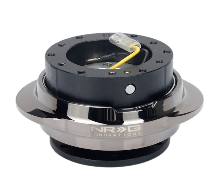 NRG Quick Release Kit - Black Body/ Black Chrome Oval Ring - Bull Strap