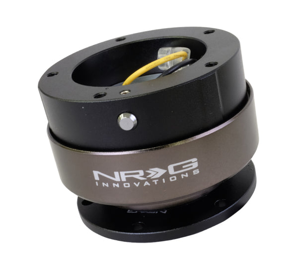 NRG Quick Release Kit Gen 2.5 - Black / Black Ring (6 Hole Base 5 Hole Top) - Bull Strap