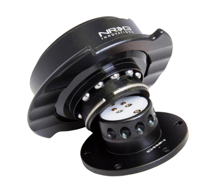 NRG Quick Release Kit Gen 2.5 - Black / Black Ring w/Finger Grooves - Bull Strap