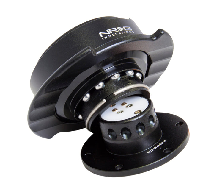 NRG Quick Release Kit Gen 2.5 - Black / Black Ring w/Finger Grooves - Bull Strap