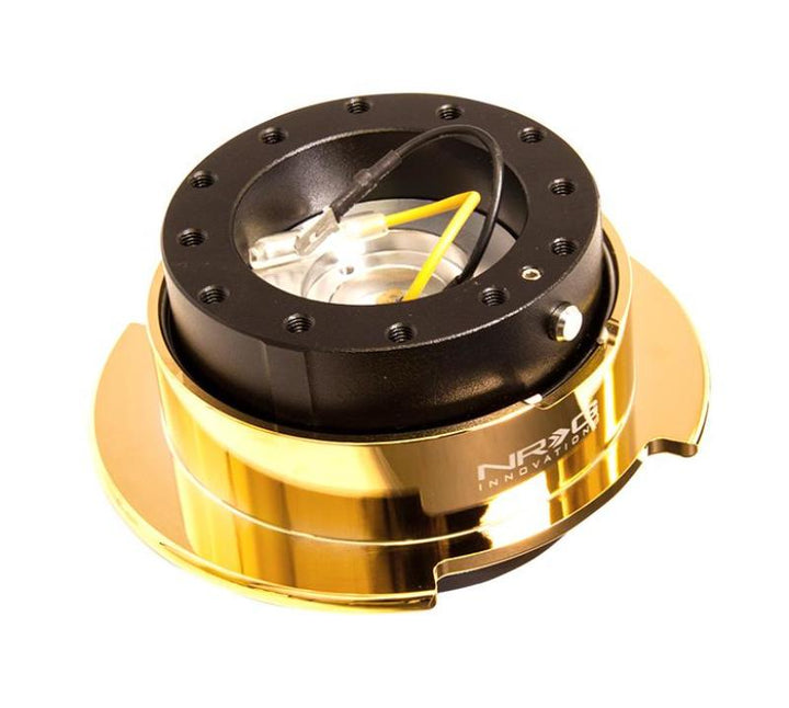 NRG Quick Release Kit Gen 2.5 - Black Body / Chrome Gold Ring - Bull Strap