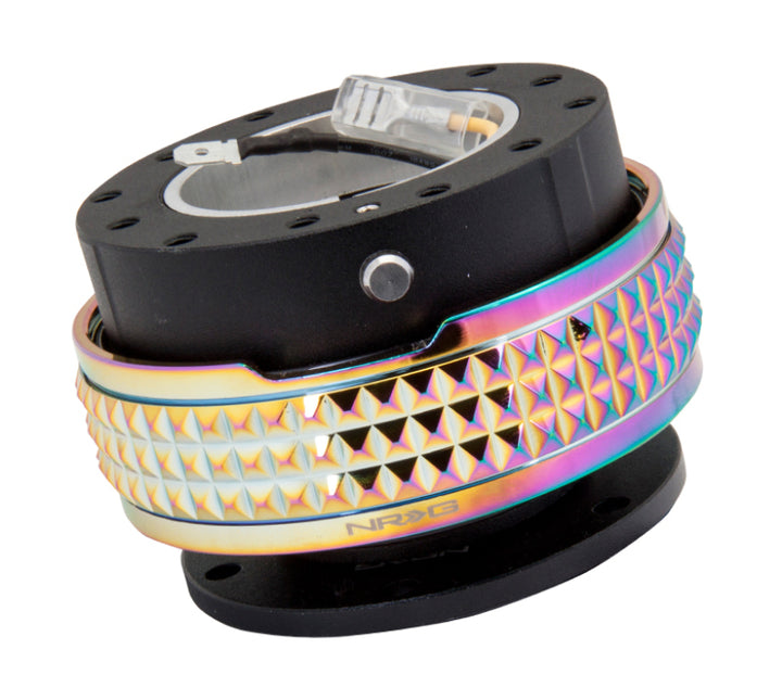 NRG Quick Release Kit - Pyramid Edition - Black Body / Neochrome Pyramid Ring - Bull Strap