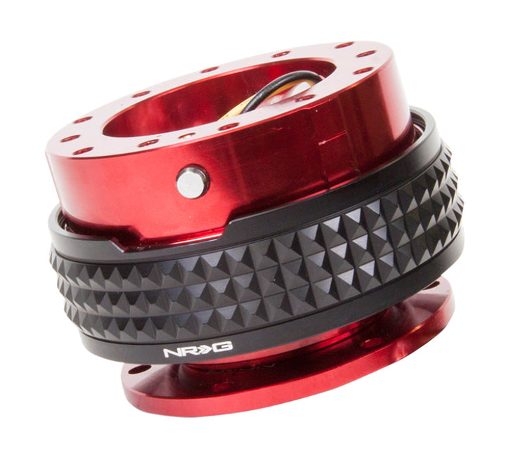 NRG Quick Release Kit - Pyramid Edition - Red Body / Black Pyramid Ring - Bull Strap