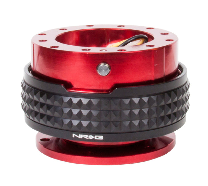 NRG Quick Release Kit - Pyramid Edition - Red Body / Black Pyramid Ring - Bull Strap