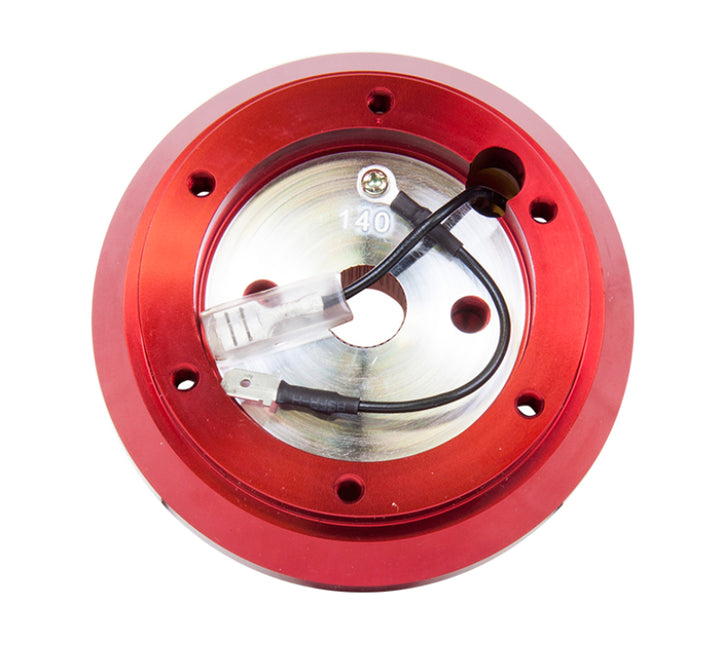 NRG Short Hub Adapter S13 Nissan 240 - Red - Bull Strap