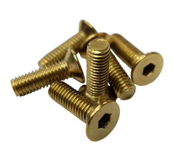 NRG Steering Wheel Screw Upgrade Kit (Conical) - Chrome Gold - Bull Strap