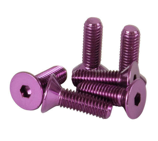 NRG Steering Wheel Screw Upgrade Kit (Conical) - Purple - Bull Strap