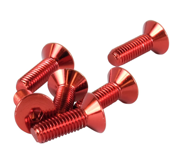 NRG Steering Wheel Screw Upgrade Kit (Conical) - Red - Bull Strap