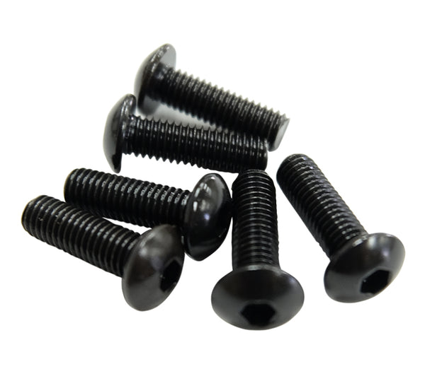 NRG Steering Wheel Screw Upgrade Kit (Flat) - Black - Bull Strap
