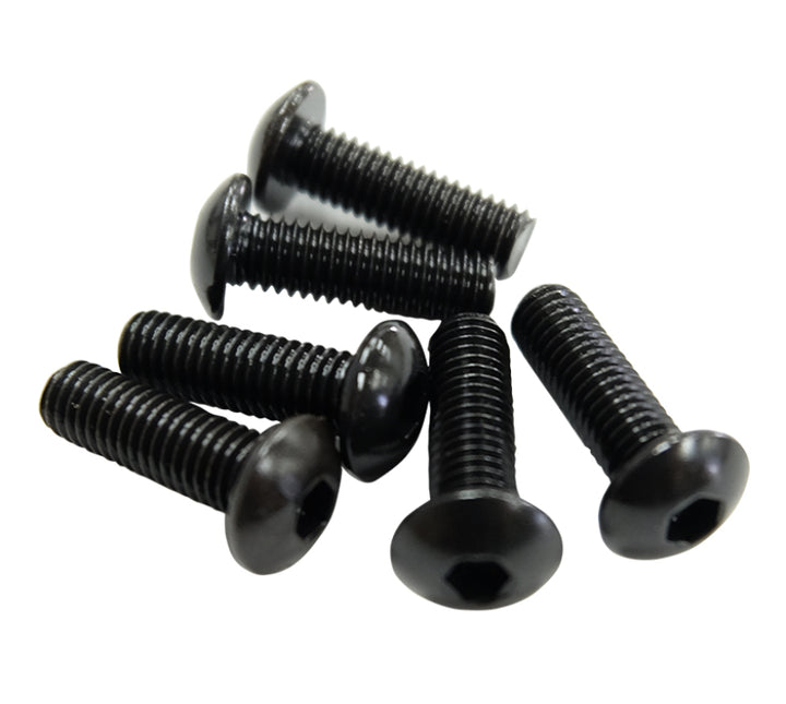 NRG Steering Wheel Screw Upgrade Kit (Flat) - Black - Bull Strap