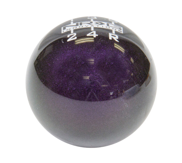 NRG Universal Ball Style Shift Knob - Heavy Weight 480G / 1.1Lbs. - Green/Purple (5 Speed) - Bull Strap