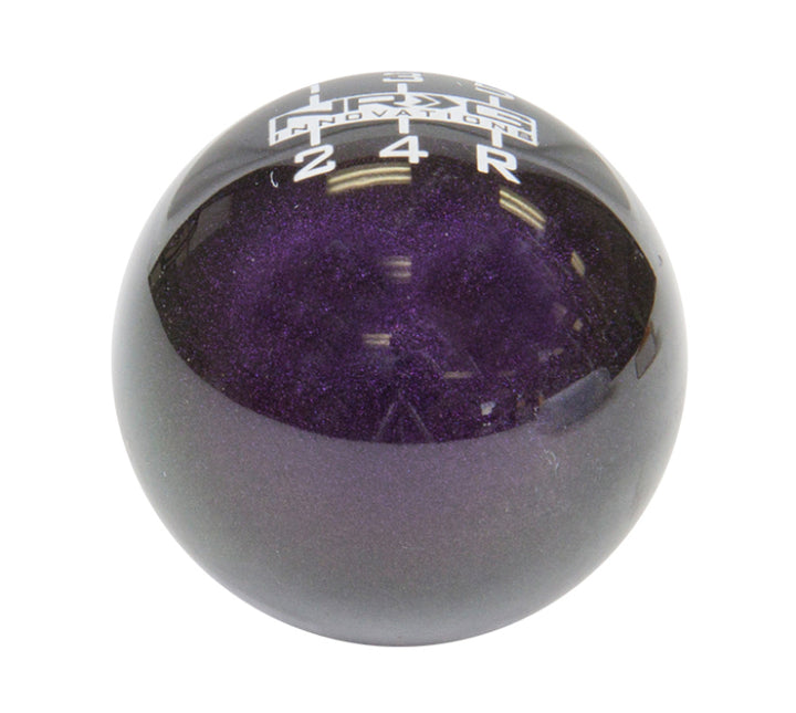 NRG Universal Ball Style Shift Knob - Heavy Weight 480G / 1.1Lbs. - Green/Purple (5 Speed) - Bull Strap