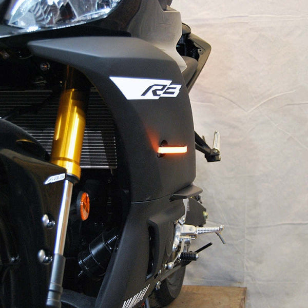New Rage Cycles 19-24 Yamaha YZF-R3 Front Turn Signals - Bull Strap