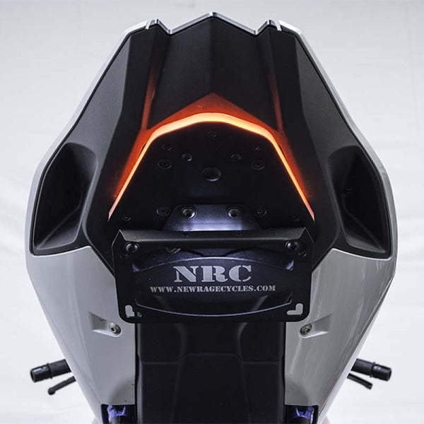 New Rage Cycles 20+ BMW S1000RR Fender Eliminator Kit Kit Tucked - EU models only (Amber) - Bull Strap