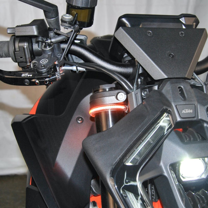 New Rage Cycles 24+ KTM 1390 Super Duke Front Turn Signals - Bull Strap
