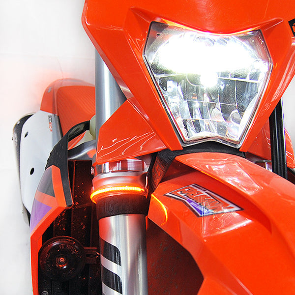 New Rage Cycles 24+ KTM 350/500 EXC-F Front Turn Signals - Bull Strap