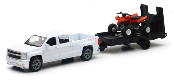 New Ray Toys Chevy Silverado Pickup with ATV/ Scale - 1:43 - Bull Strap