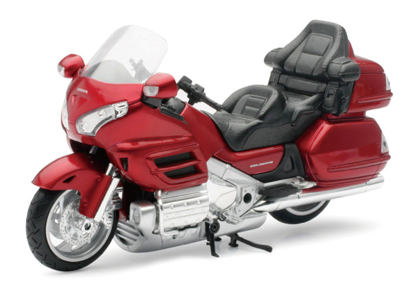 New Ray Toys Honda Gold Wing Bike ( Red)/ Scale 1:12 - Bull Strap