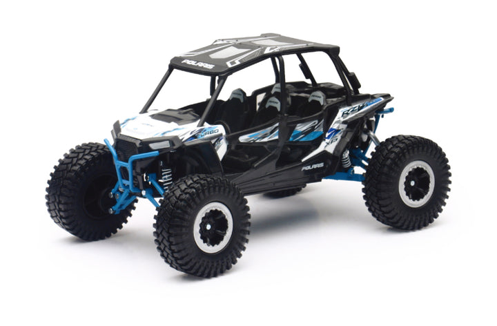 New Ray Toys Polaris RZR XP4 Rock Crawler (White Lightning)/ Scale - 1:18 - Bull Strap