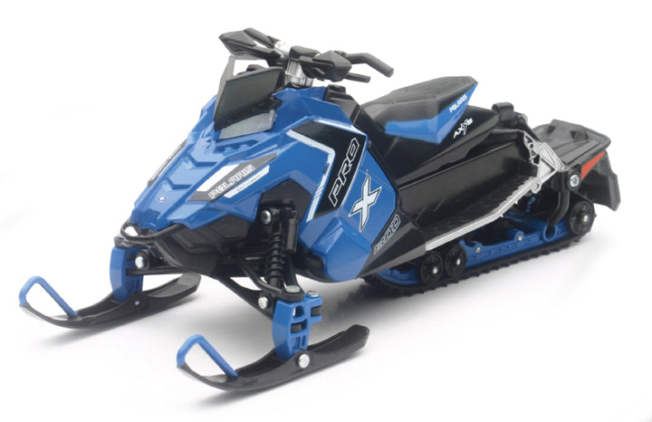 New Ray Toys Polaris Switchback Pro-X 800 Snowmobile (Blue)/ Scale - 1:16 - Bull Strap