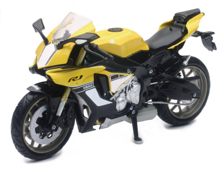 New Ray Toys Yamaha YZF-R1 Street Bike (Yellow)/ 1:12 - Bull Strap