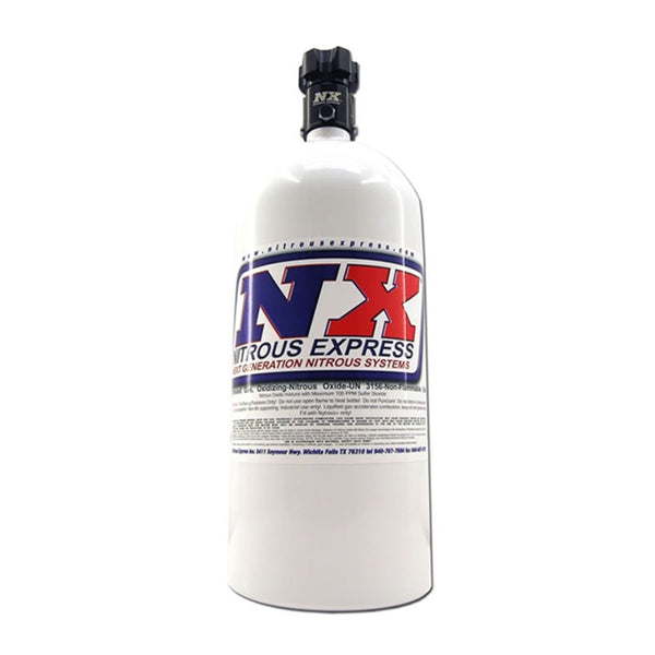 Nitrous Express 10lb Bottle w/Lightning 500 Valve -6 Bottle Nipple (6.89  DIA. X 20.19  TALL) - Bull Strap
