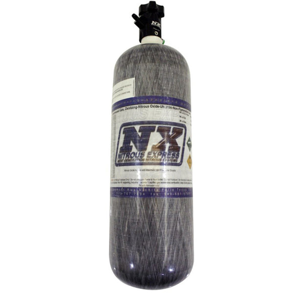 Nitrous Express Composite Bottle w/Lightning 500 Valve (6.79 Dia x 23.25 Tall) - Bull Strap