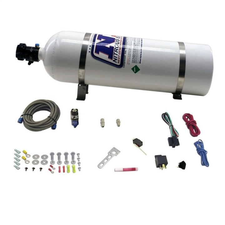 Nitrous Express Diesel Dry Nitrous Kit w/15lb Bottle/Mounting Hardware for 50HP - Bull Strap