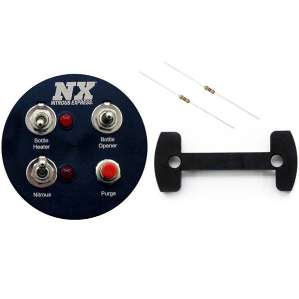 Nitrous Express Gauge Pod Switch Panel (For 2-1/16in Gauge Pods) - Bull Strap