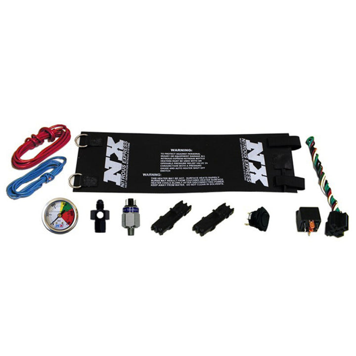 Nitrous Express Heavy Duty Fully Automatic Bottle Heater (6AN) w/Gauge - Bull Strap